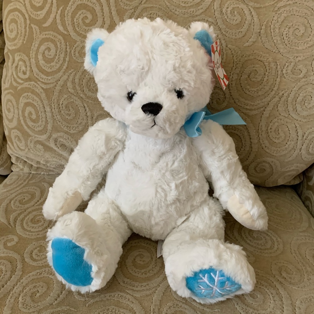 Animal Adventure White Teddy Bear Plush 12”